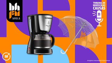 Tribunal das Minusculas causas: 01 Cafeteira Mondial Dolce Arome + guarda-chuva personalizado da BH FM
